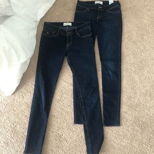 2 pairs of kids Abercrombie jeans//size 14